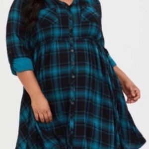 Torrid Teal Pliad Dress